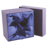BLUE PRESENTATION BOX FITS 1/2 PINT OR 1 WHISKEY OR 1 BRANDY - 140 x 140 x 90mm